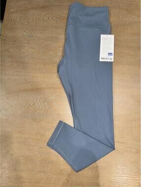 Lululemon Wunder Train No Line HR Tight 28” SIZE 14 Slate Blue